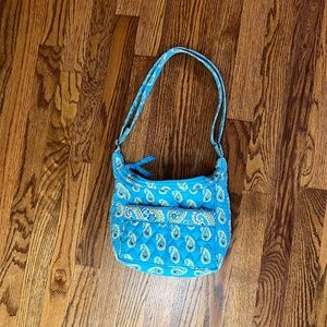 Vera Bradley Bermuda Blue Paisley Small Quilted Bag